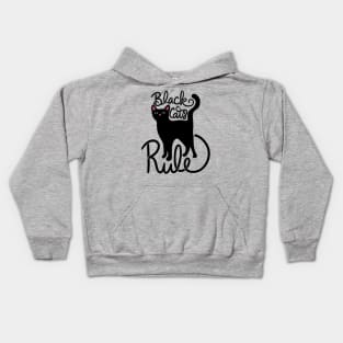 Black Cats Rule Kids Hoodie